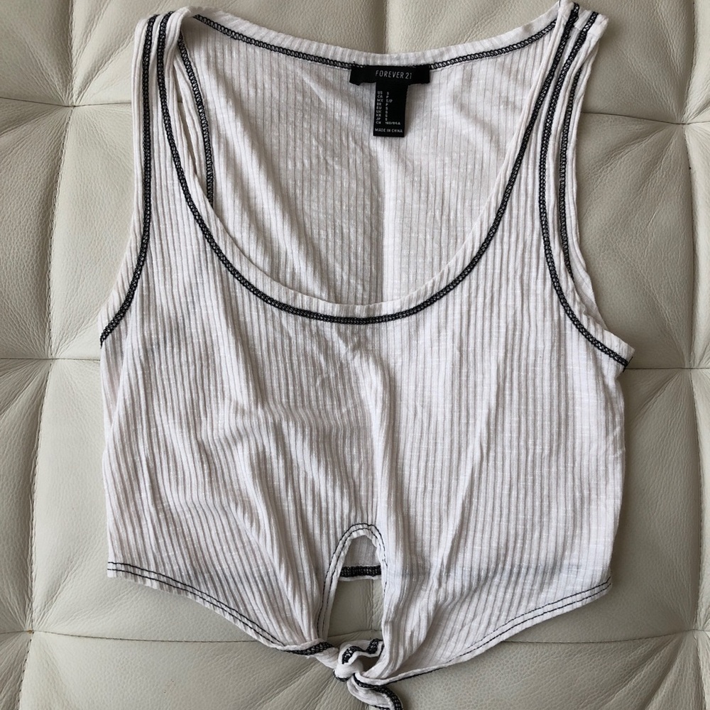 Forever 21 white crop tank top.